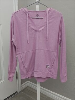 Vintage Buc-ees Light Pink V-Neck Hoodie
